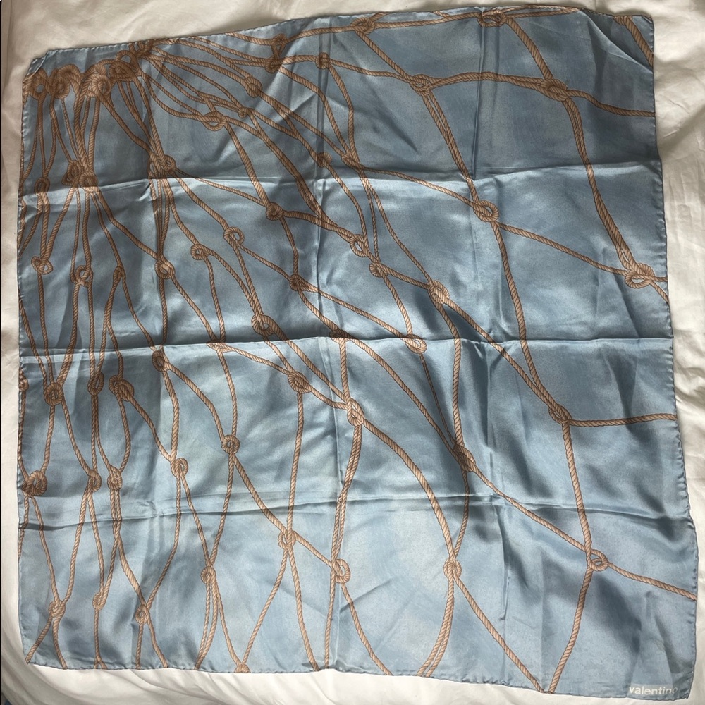 Vintage Valentino Rope Print Silk Scarf